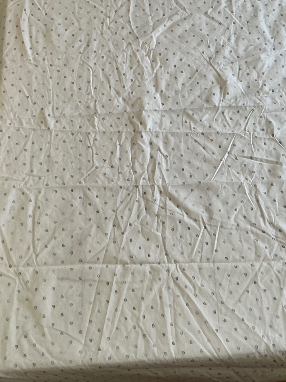 NWOT Tommy Hilfiger Fitted Full Sheet with grey shop boat print